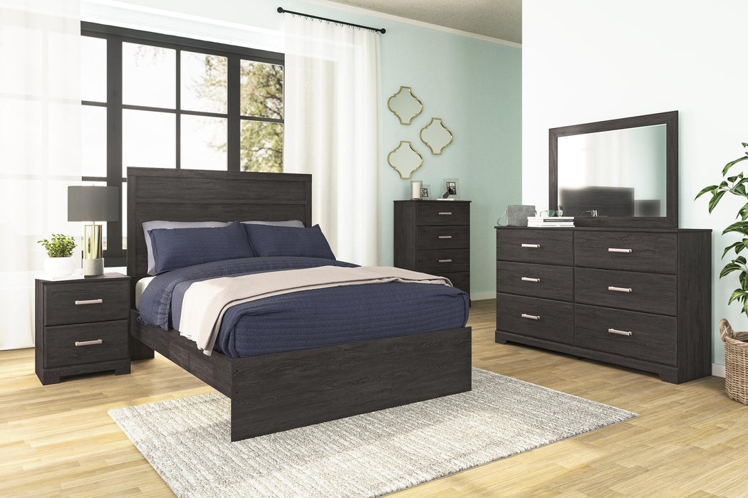 Belachime Full Panel Bed with Mirrored Dresser, Chest and Nightstand - alternate view 13