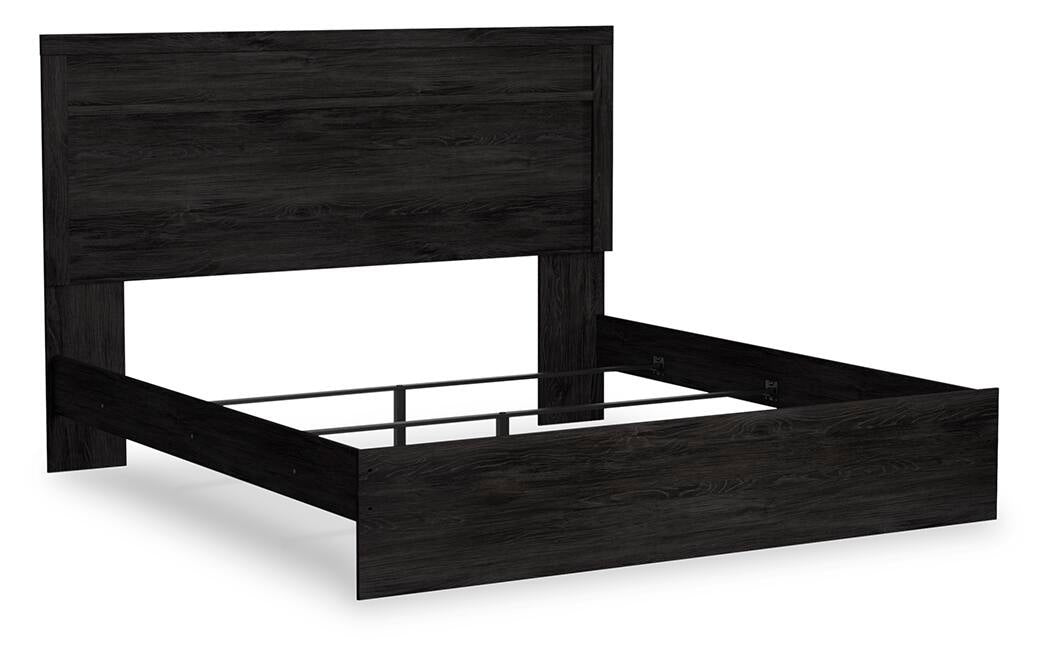 Belachime King Panel Bed with Mirrored Dresser, Chest and Nightstand - alternate view 9
