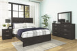 Belachime Queen Panel Bed with Mirrored Dresser and Nightstand - alternate view 2