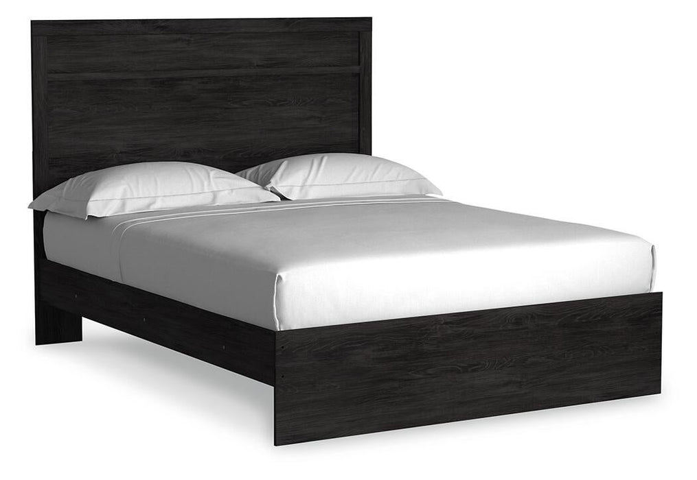 Belachime Queen Panel Bed with Mirrored Dresser - alternate view 3