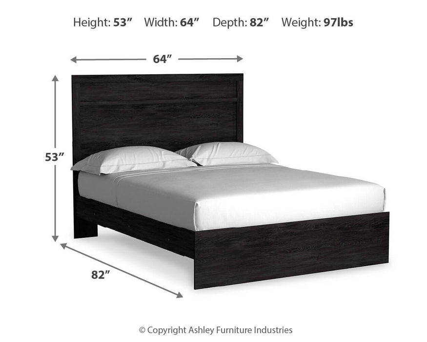 Belachime Queen Panel Bed with Mirrored Dresser - alternate view 4
