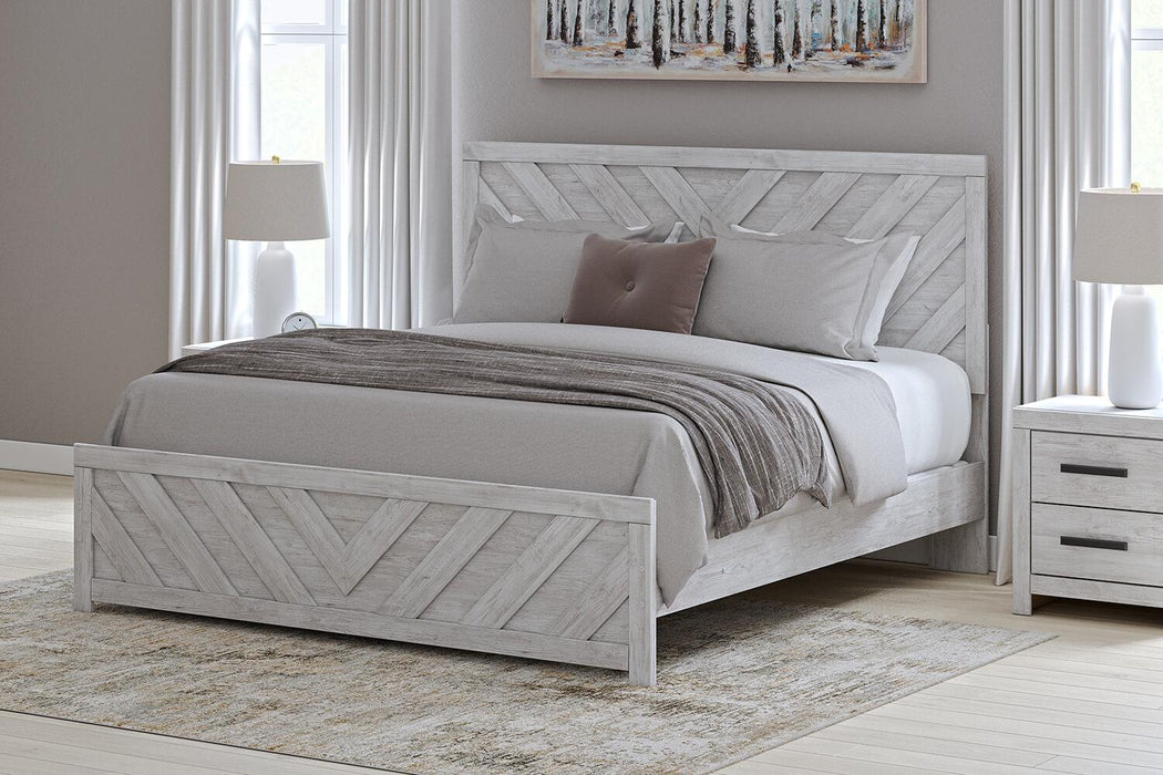 Cayboni King Panel Bed with Mirrored Dresser and Nightstand - alternate view 19