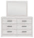 Cayboni King Panel Bed with Mirrored Dresser - alternate view 4