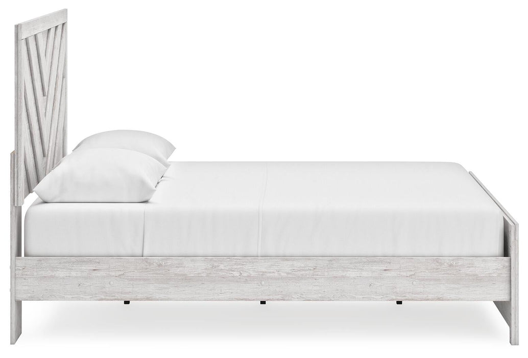 Cayboni King Panel Bed with Mirrored Dresser - alternate view 15