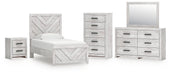 Cayboni Twin Panel Bed, Dresser, Mirror, Chest and Nightstand