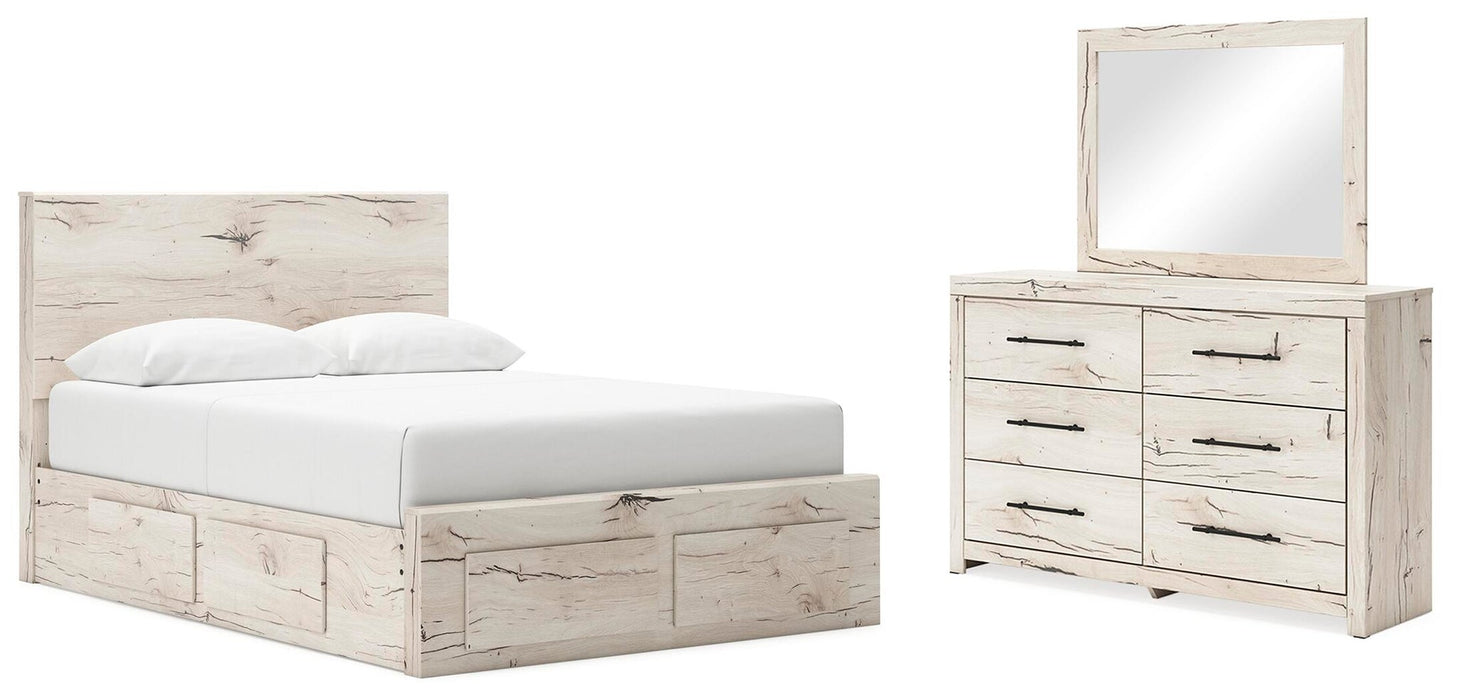 Lawroy Queen Panel Storage Bed, Dresser and Mirror - alternate view 2