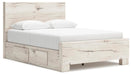 Lawroy Queen Panel Bed with Storage, Dresser, Mirror and Nightstand - alternate view 8