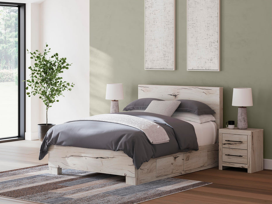 Lawroy Queen Panel Bed with Storage, Dresser, Mirror and Nightstand - alternate view 23