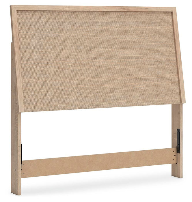 Cielden Full Upholstered Panel Bed with Mirrored Dresser and Nightstand - alternate view 8