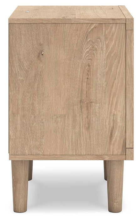 Cielden Full Upholstered Panel Bed with Mirrored Dresser and Nightstand - alternate view 22