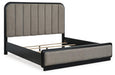 Rowanbeck King Upholstered Panel Bed, Dresser, Mirror, Chest and Nightstand - alternate view 9