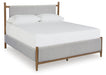 Lyncott Queen Upholstered Bed with Mirrored Dresser and Nightstand - alternate view 5