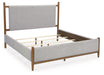 Lyncott Queen Upholstered Bed with Mirrored Dresser and Nightstand - alternate view 6