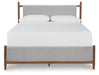 Lyncott Queen Upholstered Bed with Mirrored Dresser and Nightstand - alternate view 7