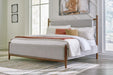 Lyncott Queen Upholstered Bed with Mirrored Dresser and Nightstand - alternate view 13