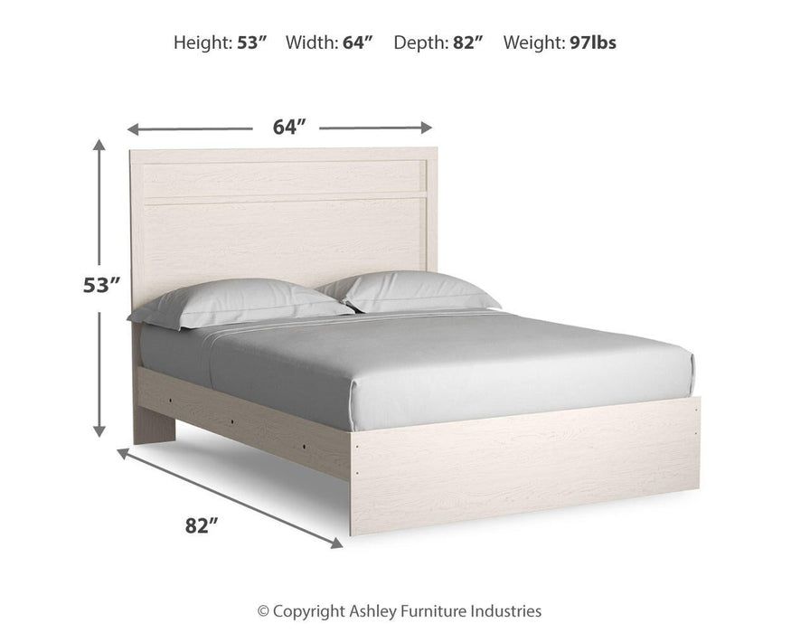 Stelsie Queen Panel Bed with Mirrored Dresser - alternate view 4