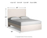 Stelsie Queen Panel Bed with Mirrored Dresser - alternate view 4