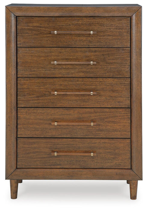 Lyncott Queen Upholstered Panel Bed, Dresser, Mirror, Chest and Nightstand - alternate view 5