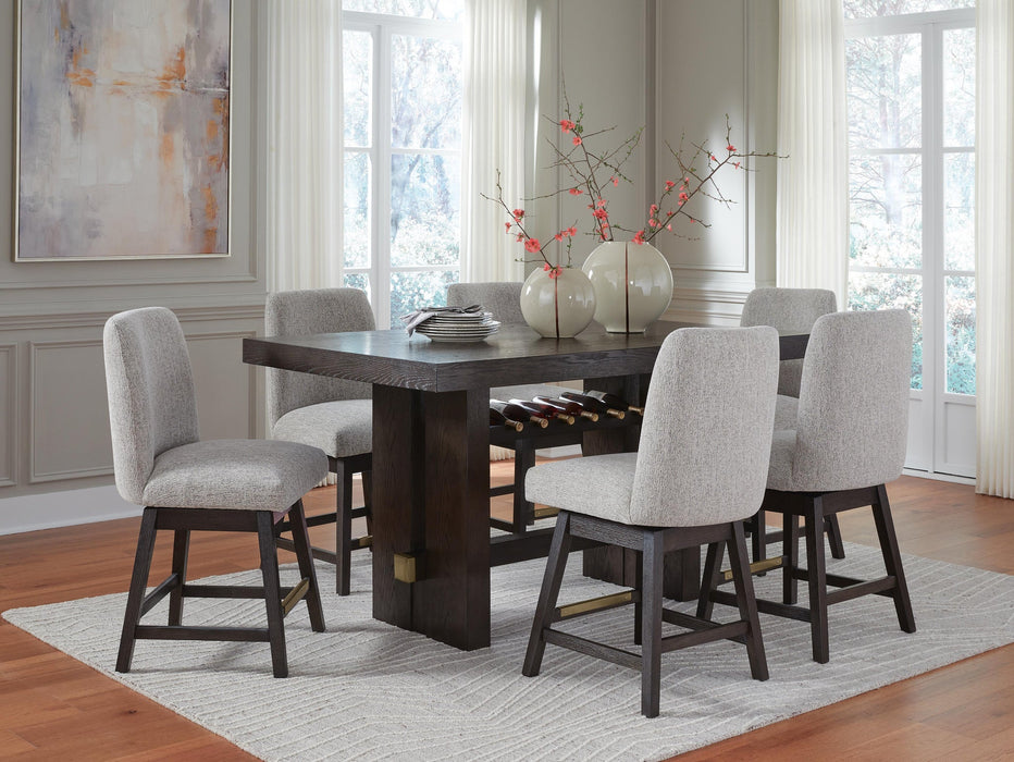 Burkhaus Counter Height Dining Table and 6 Barstools - alternate view 2