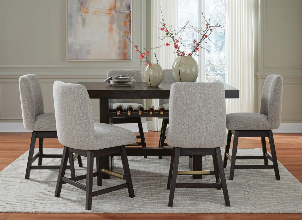 Burkhaus Counter Height Dining Table and 6 Barstools - alternate view 4