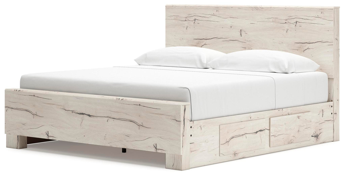 Lawroy King Panel Bed with Storage, Dresser and Mirror - alternate view 11