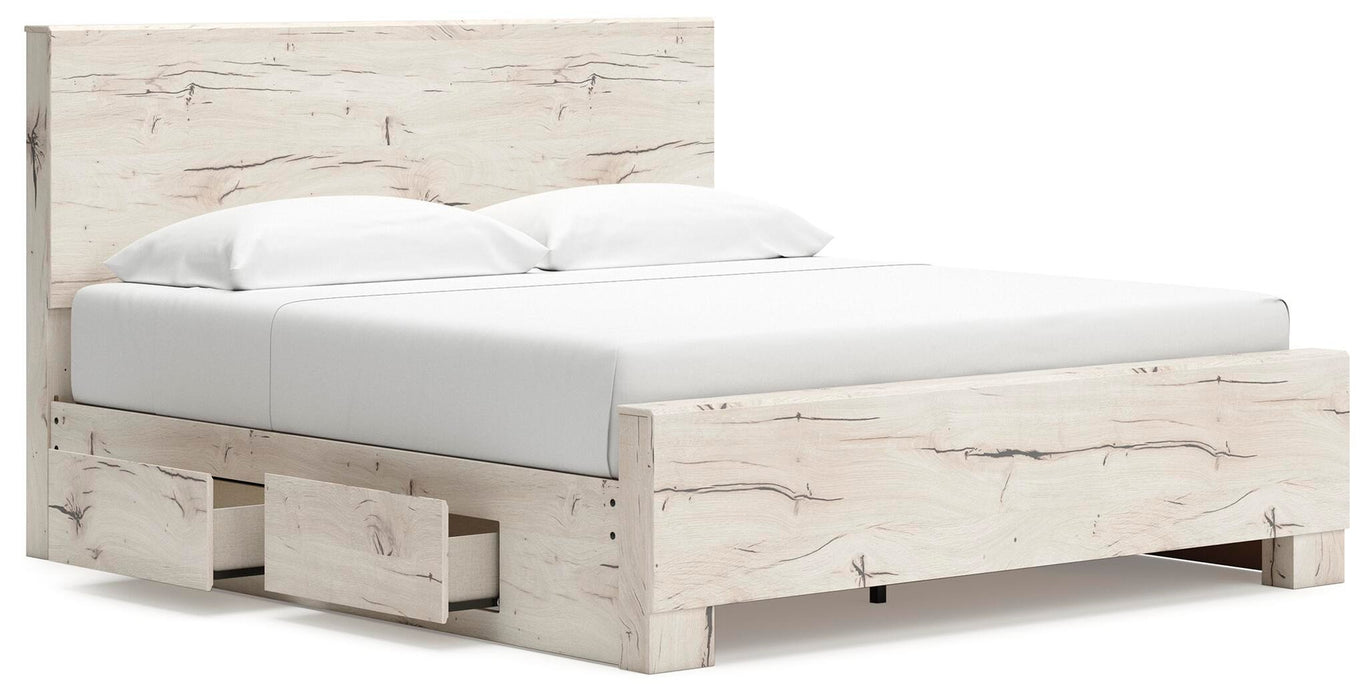 Lawroy King Panel Bed with Storage, Dresser and Mirror - alternate view 7