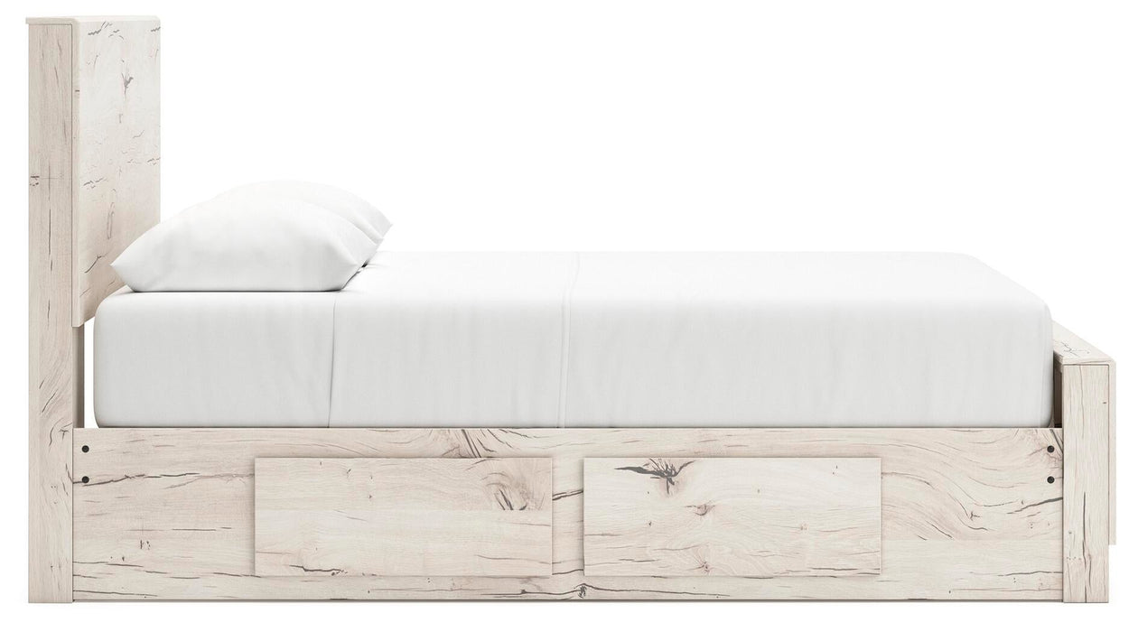 Lawroy Queen Panel Bed with Storage, Dresser and Mirror - alternate view 16