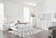 Chalanna Queen Upholstered Storage Bed with Mirrored Dresser - alternate view 9