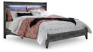 Baystorm King Panel Bed with Mirrored Dresser and Nightstand - alternate view 3