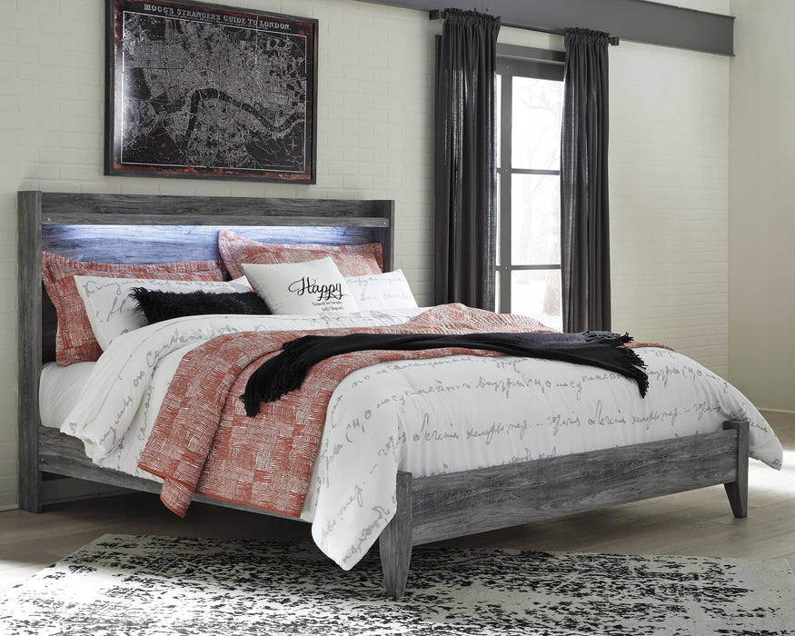 Baystorm King Panel Bed with Mirrored Dresser and Nightstand - alternate view 8