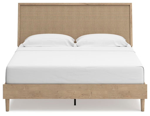 Cielden King Panel Bed with Mirrored Dresser and Nightstand - alternate view 2