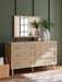 Cielden King Panel Bed with Mirrored Dresser and Nightstand - alternate view 22