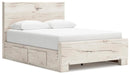 Lawroy Queen Panel Bed with Storage, Dresser, Mirror, Chest and Nightstand - alternate view 17