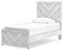 Cayboni Twin Panel Bed with Mirrored Dresser - alternate view 10