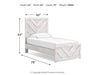 Cayboni Twin Panel Bed with Mirrored Dresser - alternate view 14