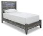 Baystorm Twin Panel Bed with Mirrored Dresser and Nightstand - alternate view 3