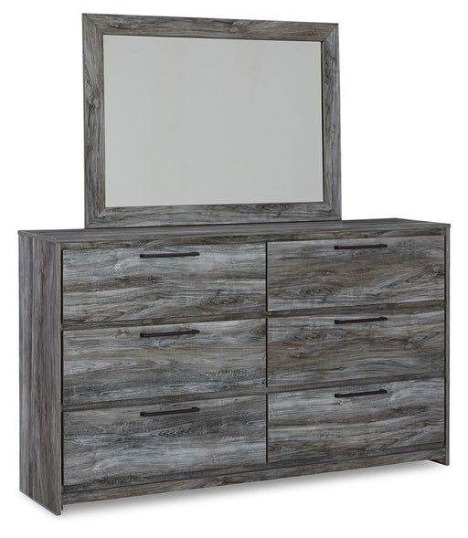 Baystorm Twin Panel Bed with Mirrored Dresser and Nightstand - alternate view 2