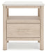 Cadmori Queen Upholstered Panel Bed with Mirrored Dresser and Nightstand - alternate view 12