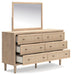Cielden Full Panel Headboard with Mirrored Dresser - alternate view 6