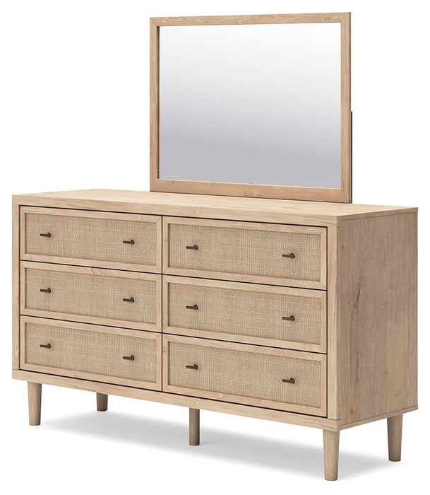 Cielden Full Panel Headboard with Mirrored Dresser - alternate view 8