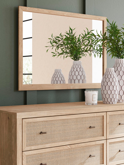 Cielden Full Panel Headboard with Mirrored Dresser - alternate view 10
