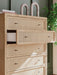 Cielden Queen Panel Bed with Mirrored Dresser, Chest and Nightstand - alternate view 30