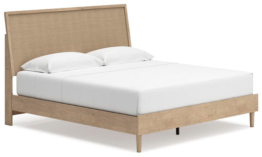 Cielden King Panel Bed with Mirrored Dresser - alternate view 2