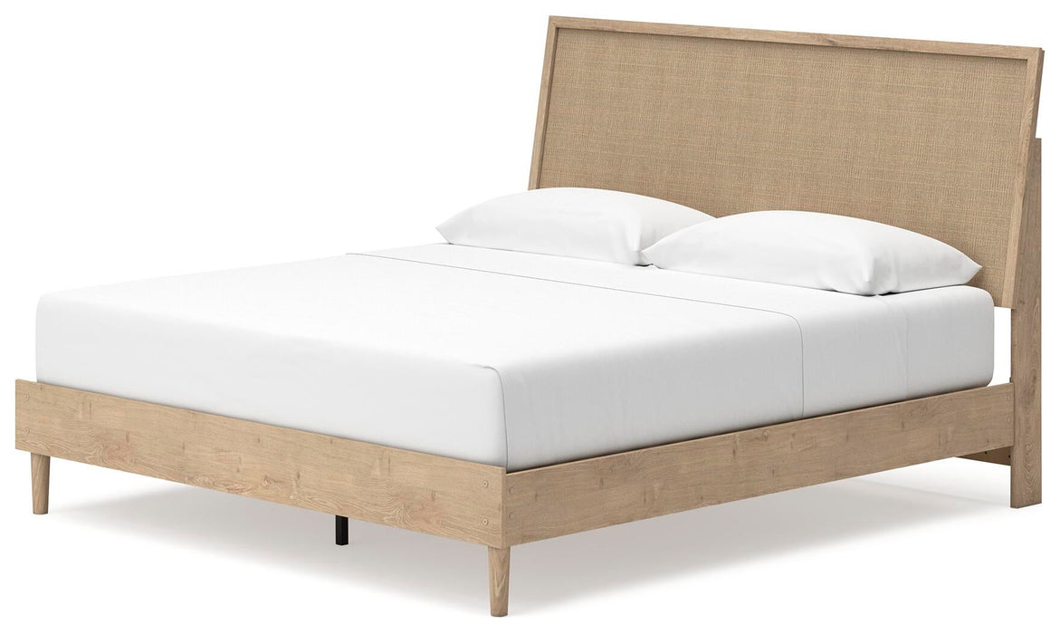 Cielden King Panel Bed with Mirrored Dresser - alternate view 5