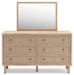 Cielden King Panel Bed with Mirrored Dresser - alternate view 7