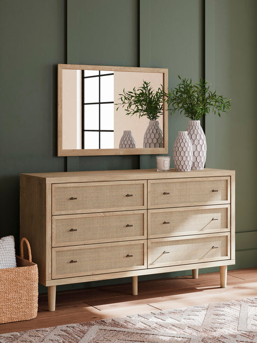 Cielden King Panel Bed with Mirrored Dresser - alternate view 15