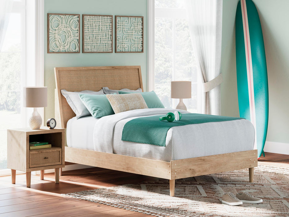 Cielden Full Panel Bed with Mirrored Dresser - alternate view 13
