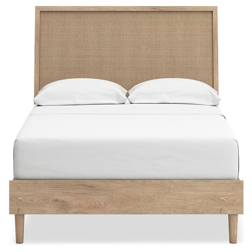 Cielden Full Panel Bed with Mirrored Dresser, Chest and Nightstand - alternate view 2