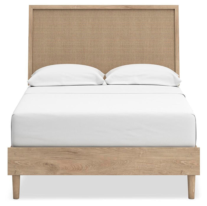 Cielden Full Panel Bed with Mirrored Dresser, Chest and Nightstand - alternate view 2