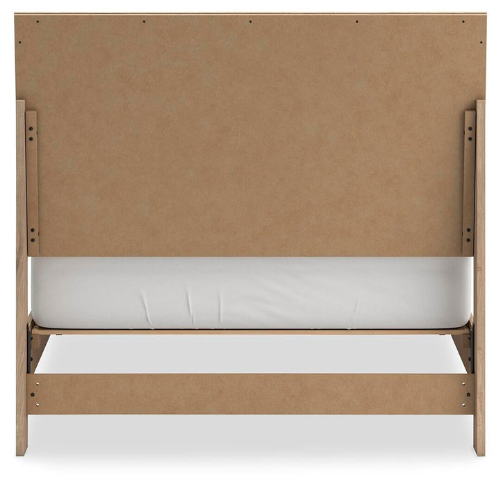 Cielden Full Panel Bed with Mirrored Dresser, Chest and Nightstand - alternate view 4